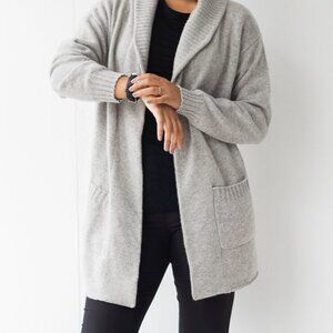 Nicole Bridger Cashmere "Protection" Cardigan in Grey, size 4